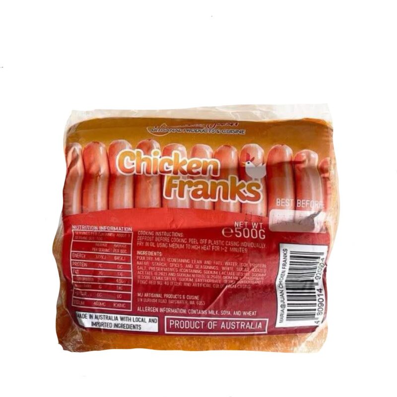 Maria and Juan Chicken Franks (500g)
